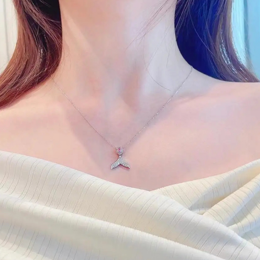 Women's Sterling Silver Fishtail Pendant Necklace